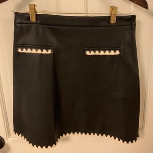 Faux leather skirt